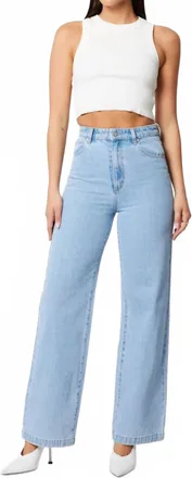 Abrand High & Wide Kendall Jeans In Light Vintage Blue