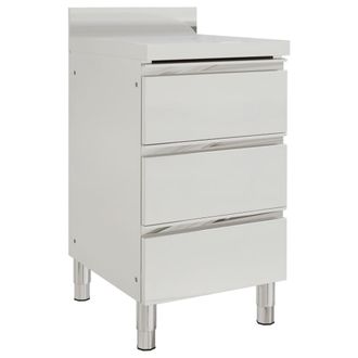 vidaXL Vidaxl - Armario De Cocina Comercial Con 3 Cajones 50x60x96 Cm
