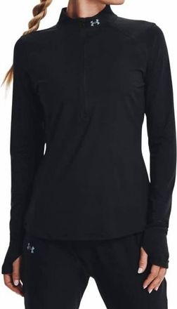 Under Armour Qualifier.5 Zip Long Sleeve Top In Black