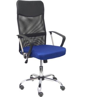 Piqueras y Crespo Silla Gontar Respaldo Malla Negro Asiento Azul
