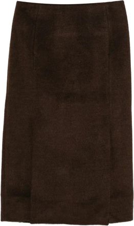 Entire studios Entire Studios, Rokken, Dames, Bruin, S, Wol, Tailored Midi Skirt