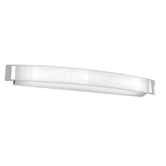 Top-Light Applique Contemporanea Hut Metallo Cromo Vetro Extrachiaro Satinato 3 Luci E14