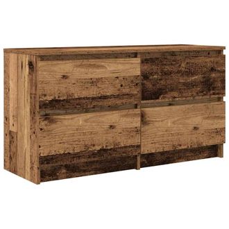 Berkfield Home TV Cabinet Old Wood 100x35x54 cm Engineered Wood in Brown | Size: 100 x 35 x 54 cm