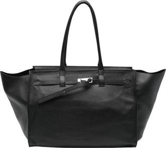 Benedetta Bruzziches Zwarte Tas met Bovenhandvat en Ritssluiting - Dames - Shoppers - Zwart - ONE Size - Leer - Tassen