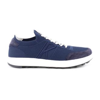 Kiton Ciro Paone Sneakers - Heren - Sneakers - Blauw - 44 EU - Katoen - Schoenen