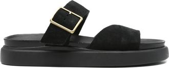 Clarks Aristella sandalen met plateauzool en gesp - Zwart