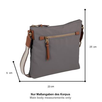 Camel Active Umh&auml;ngetasche CAMEL ACTIVE Bari, Damen, Gr. B/H/T: 23cm x 25cm x 5cm, grau, Nylon, kontrastfarbene Details, Taschen Umh&auml;ngetasche, aus hochwertigem ma