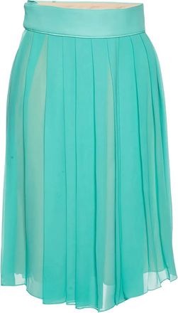 Chlo&eacute; pleated silk midi skirt - Blue