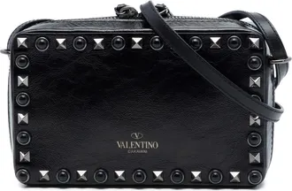 Valentino Pre-owned Valentino Textured Leather Rolling Rockstud Camera Bag Ladies OKDK0Z2ZSHYLIXOT
