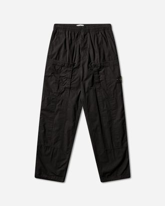 Stone Island Men s Mercerised Organic Cotton Ripstop Cargo Pants Black