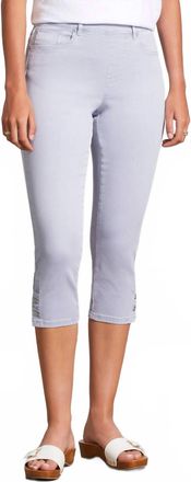 Tribal Five Pocket Pull On Crop Pant In Zen Blue
