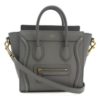 Celine Gray Leather Tote Bag (Pre-Owned)