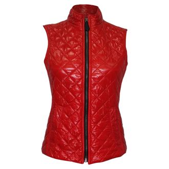 Burberry Burberry Gequilted Ritsdown Vest in Rood Polyamide