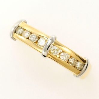 C&A Platinum Yellow Gold Yellow Gold (18K) Platinum 900 Band Ring (Pre-Owned)