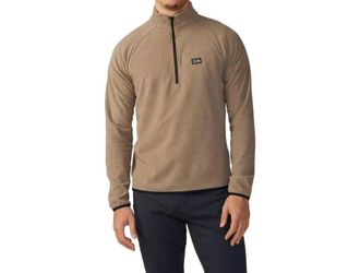Mountain Hardwear Microchill 1/4 Zip Pullover In Trail Dust Heather