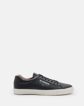 AllSaints Leather Underground Leather Low Top Trainers, Size: UK 11/US 12/EU 45