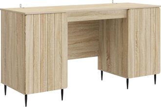 vidaXL Escritorio Roble Sonoma 142,5 X 50 X 75 Cm Madera De Ingenier&iacute;a Vidaxl