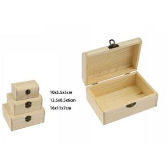 Trade Shop Trade Shop - Set 3pz Scatole In Legno Decoupage Portagioie Matrioska Cofanetto 74014a Ly-3078