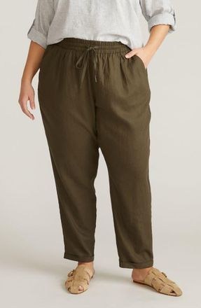Universal Standard Tapered Drawstring Pants in Camo Green at Nordstrom, Size Xs