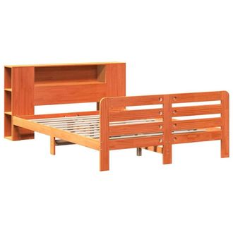 Berkfield Home Full Bed Frame without Mattress Wax Brown 140x200 cm Solid Wood Pine