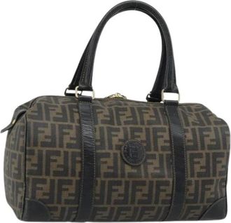 Fendi Pre-owned Vintage Zucca Canvas Hand Bag - Dames - Vintage Handtas - Bruin - ONE Size - Leer - Vintage