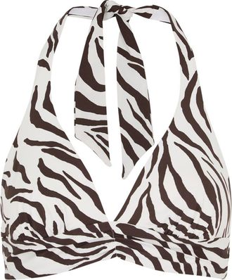 Max Mara Alberta Zebra-print Bikini top - Brown - Iib (UK8-10 / S)