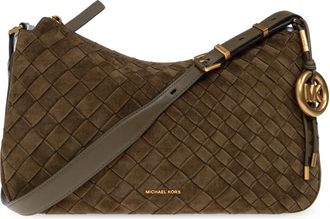 Michael Kors Schoudertas Nolita - Dames - Tassen - Groen - Maat: ONE Size Katoen