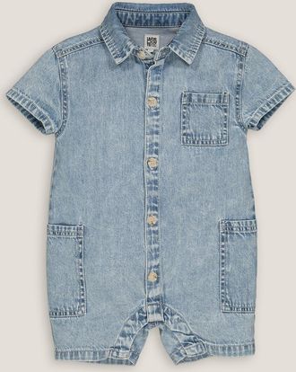 La Redoute Collections Combishort met korte mouwen, in jeans