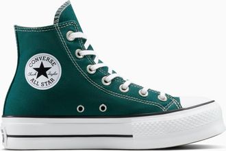 Converse Sneaker CONVERSE CHUCK TAYLOR ALL STAR LIFT, Damen, Gr. 39,5, schwarzly jaded, wei&szlig;, schwarz, Textil, Schuhe Sneaker