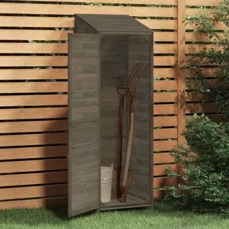 Berkfield Home Garden Shed Anthracite 55x52x174.5 cm Solid Wood Fir in Dark Grey
