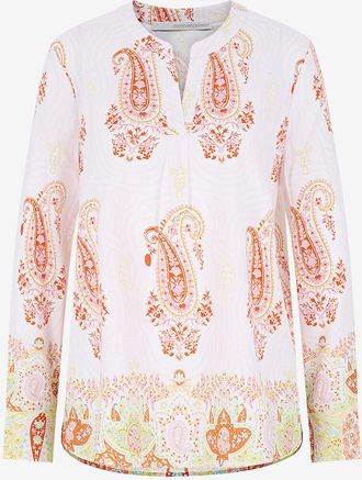 Herzen&rsquo;s Angelegenheit Edle Kreppbluse mit V-Ausschnitt Paisley