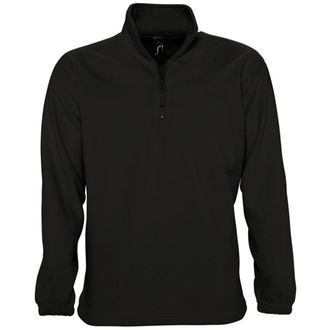 SOLS Ness Unisex Zip Neck Anti-Pill Fleece Top (Zwart)