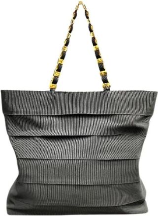 Ferragamo Pre-owned Tote Bags, female, Black, Size: ONE SIZE Pre-owned Vara Nylon Leather Tote Bag