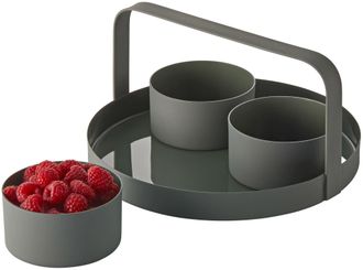 Philippi 4-teiliges Design Snack-Tablett Clara mit drei Schalen