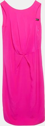 Versace Pink Silk Back Open Mini Dress