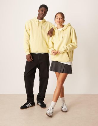 adidas Originals Felpa con cappuccio basic giallo polvere