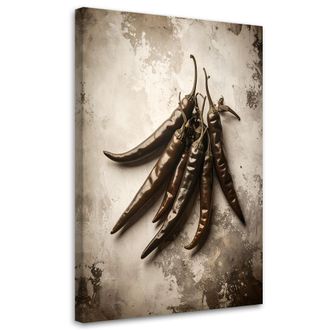 Feeby Cuadro Sobre Lienzo, Pimientos Vintage, 80x120