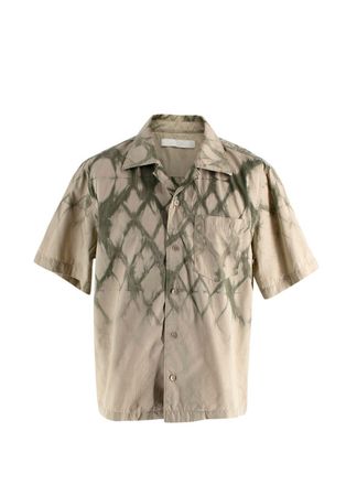 Dion Lee Green Tie Dye Short Sleeve Shirt Size L