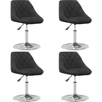 vidaXL Vidaxl - Sillas De Comedor Giratorias 4 Unidades Terciopelo Negro