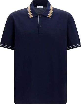 Ferragamo Polo de piqu&eacute; de algod&oacute;n - Tops - Hombre - Azul - S