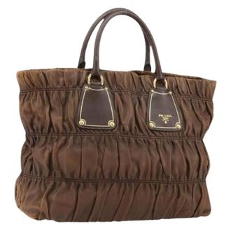 Prada Pre-owned Tote Bags, female, Brown, Size: ONE SIZE Pre-owned Vintage Tote Bag