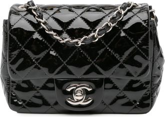 Chanel Pre-owned Womens Classic Flap Mini Crossbody Bag - Black Leather - One Size
