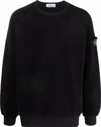 Stone Island Fleece Crewneck Sweatshirt Black 751560234-V0029