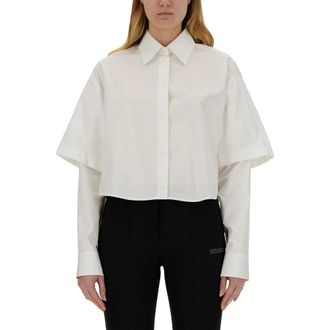 Off-white Shirts, female, White, Size: S Poplin Bookish Baseball Shirt