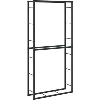 vidaXL Le&ntilde;ero De Acero Negro 100x40x60 Cm Vidaxl