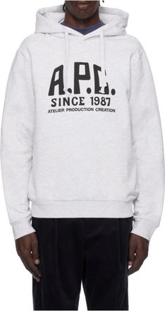 A.P.C. A.p.c., Heren, Sweatshirts & Hoodies, Grijs, Maat: L Katoen