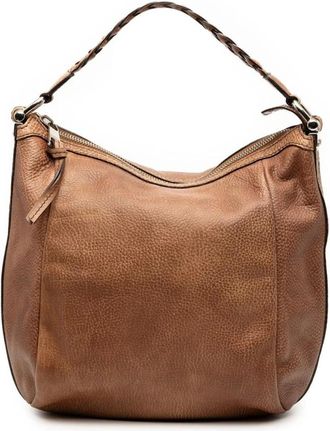 Gucci Pre-owned Shoulder Bags, female, Brown, Size: ONE SIZE Pre-owned Leather Shoulder Bag