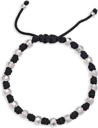 Eye Candy Los Angeles Beau Beaded Slider Bracelet in Silver at Nordstrom Rack