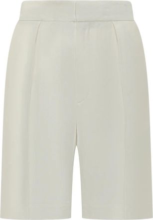 Victoria Beckham Tailored Shorts - Dames - Korte Broeken - Wit - S - Leer - Korte Broeken