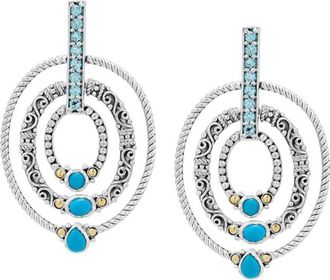 Samuel B. Circle Drop Earrings in Blue at Nordstrom Rack